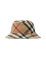 Reversible Check Cotton Bucket Hat