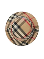 Reversible Check Cotton Bucket Hat