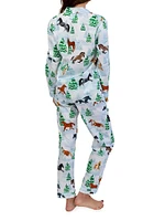 Women's Skydog Long Pajama Set