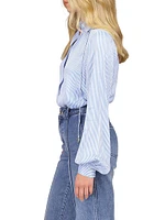 Self-Tie Pinstripe Shirt