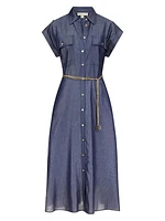 Denim-Inspired Midi-Dress