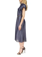 Denim-Inspired Midi-Dress