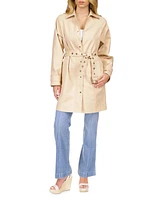 Grommet Belted Trench Coat