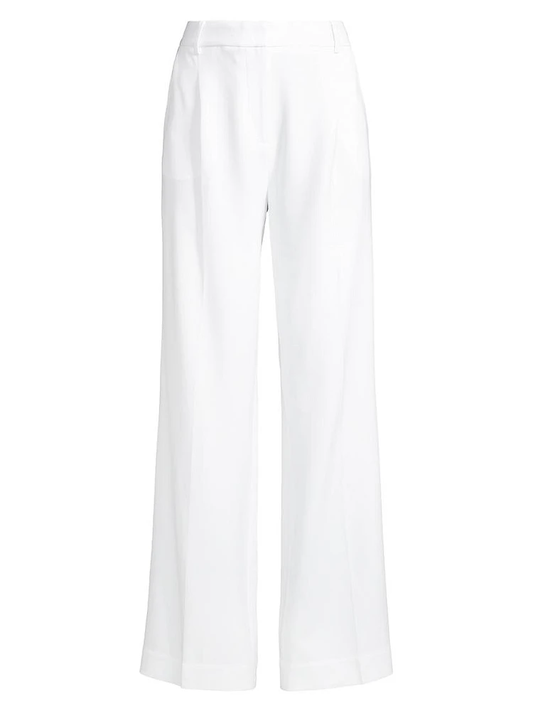 Pleated Wide-Leg Pants