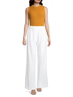 Pleated Wide-Leg Pants