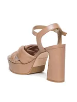 Veronika Leather Platform Sandals