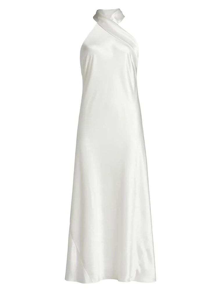 Pandora Satin Midi-Dress