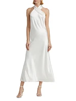 Pandora Satin Midi-Dress