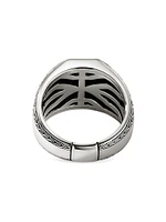 Sterling Silver & Black Onyx Signet Ring