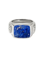 Sterling Silver & Lapis Lazuli Signet Ring