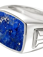 Sterling Silver & Lapis Lazuli Signet Ring