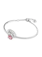 Idyllia Rhodium-Plated & Swarovski Crystal Bangle