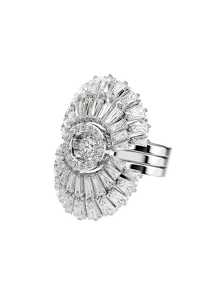 Idyllia Crystal Three-Piece Shell Ring