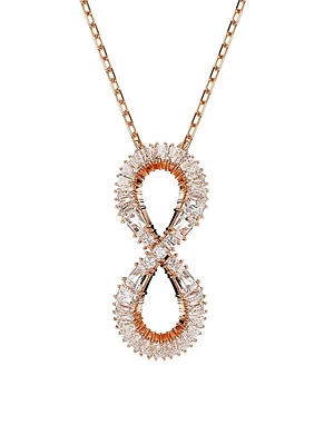 Hyperbola Rose-Gold-Plated & Crystal Necklace