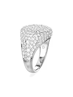 Sublima Rhodium-Plated & Crystal Ring