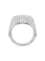 Sublima Rhodium-Plated & Crystal Ring