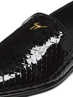 Solly Embossed Patent Leather Loafers