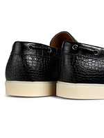 Embossed Leather Loafers