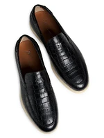 Embossed Leather Loafers