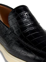 Embossed Leather Loafers