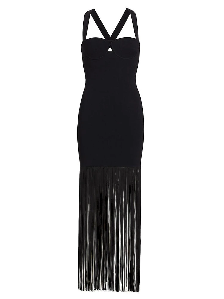 Mia Fringe Maxi Dress