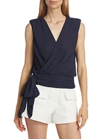 Sabrina Surplice Tie Top