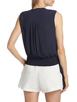 Sabrina Surplice Tie Top