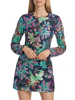 Cassidy Floral Sequined Minidress