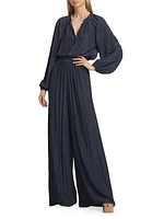 Lea Crinkled Wide-Leg Jumpsuit