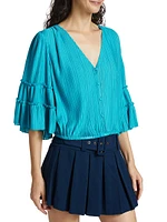 Naya Pleated Crop Top