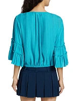 Naya Pleated Crop Top