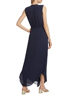 Poppy Ruffled Chiffon Midi-Dress