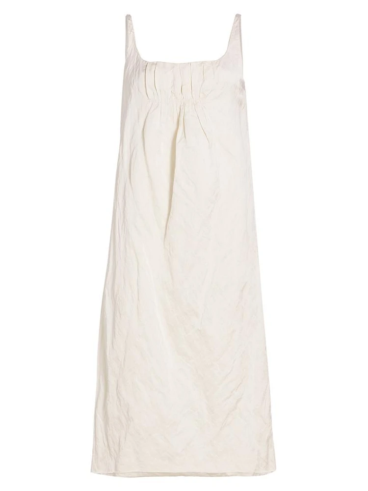 Jerry Crinkled Shift Midi-Dress