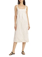 Jerry Crinkled Shift Midi-Dress