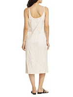 Jerry Crinkled Shift Midi-Dress