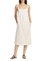 Jerry Crinkled Shift Midi-Dress