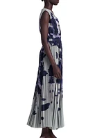 Pamela Printed Pleated Maxi Dress