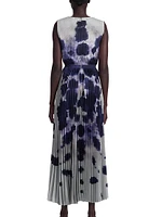 Pamela Printed Pleated Maxi Dress