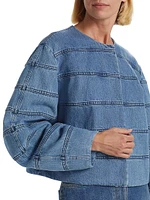 Turner Collarless Denim Jacket