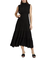 Junia Sleeveless Tiered Midi-Dress