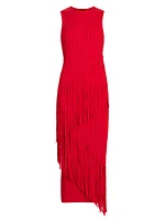 Rib-Knit Fringe Dress