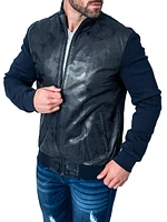 Leather Map Jacket