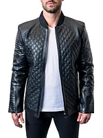 Leather Croco Jacket