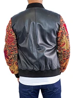 Leather G Dragon Sleeve Jacket