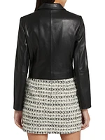 Dayna Cropped Leather Jacket