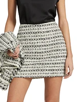 Lynn Metallic Tweed Miniskirt