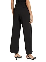 Pleated Wide-Leg Pants