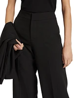 Pleated Wide-Leg Pants