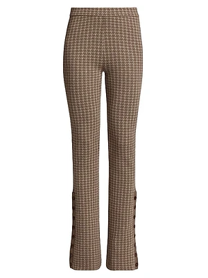 Houndstooth Wool & Cashmere Pants