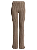 Houndstooth Wool & Cashmere Pants